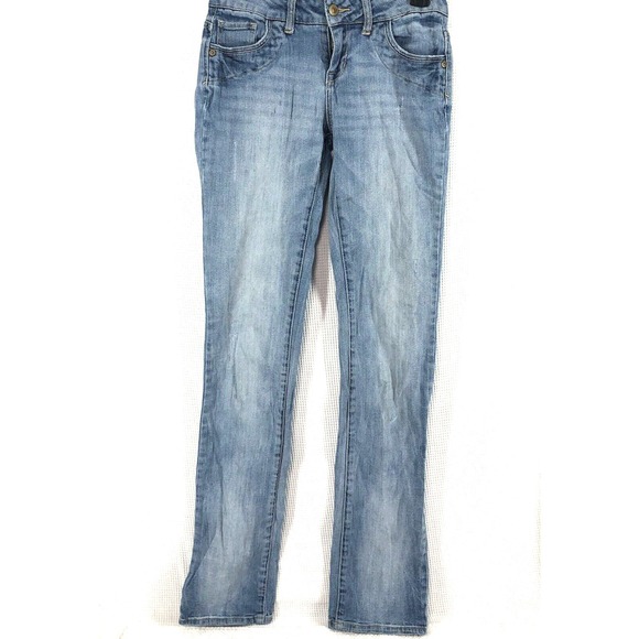 dELiA*s Denim - Morgan Jeans Delia's Junior Size 3L Blue Denim Boot cut  27 x 33 Distressed